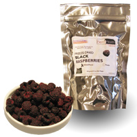 whole freeze-dried black raspberries